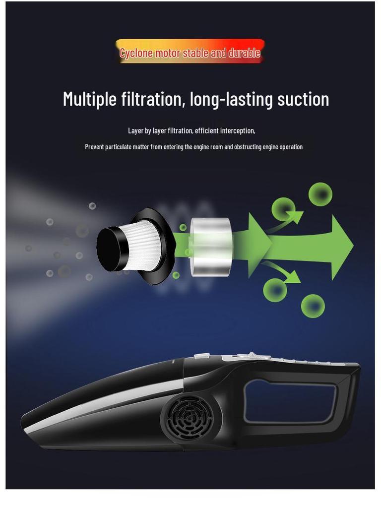 Dual-Use Handheld Car Vacuum Cleaner - Portable, High-Power, Wet/Dry for Home and Auto