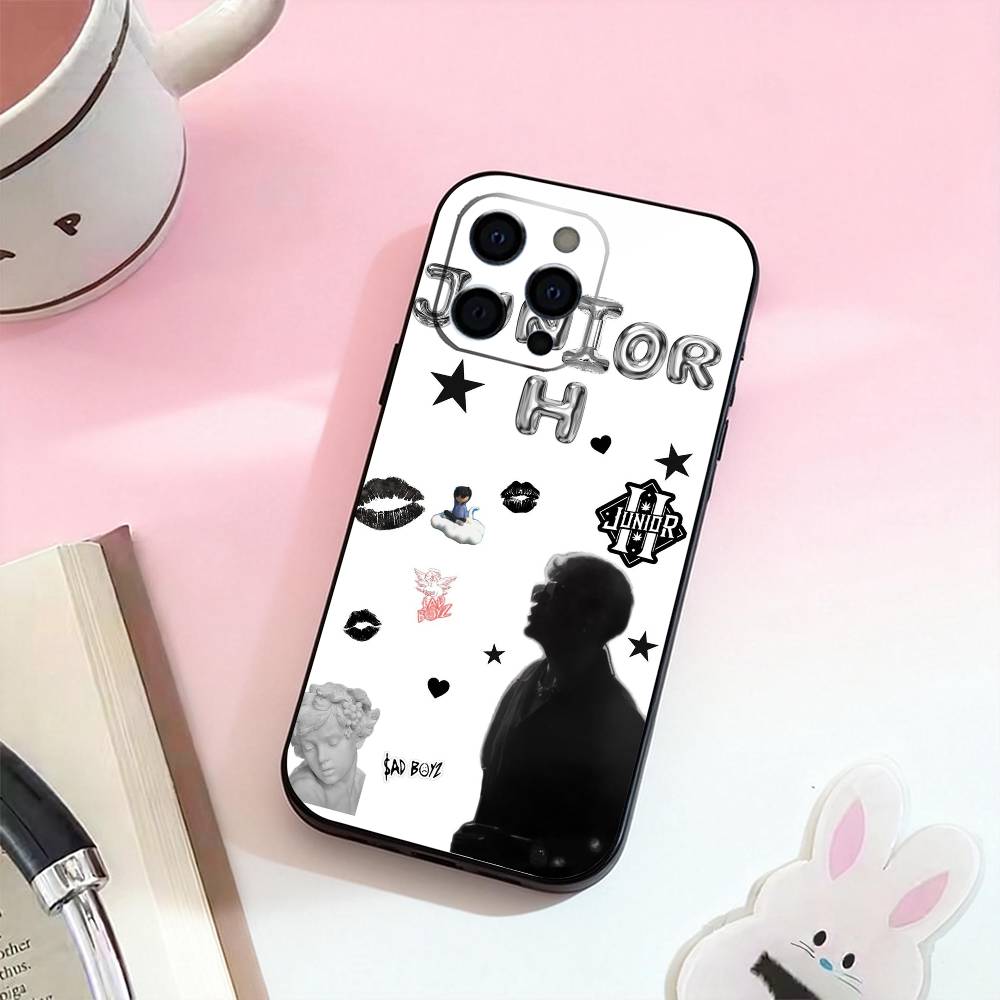 J-Junior H S-Sad B-Boyz Phone Case For iPhone 17,16,15,14,13,12,11 Plus,Pro Max,Soft Silicone Black Cover