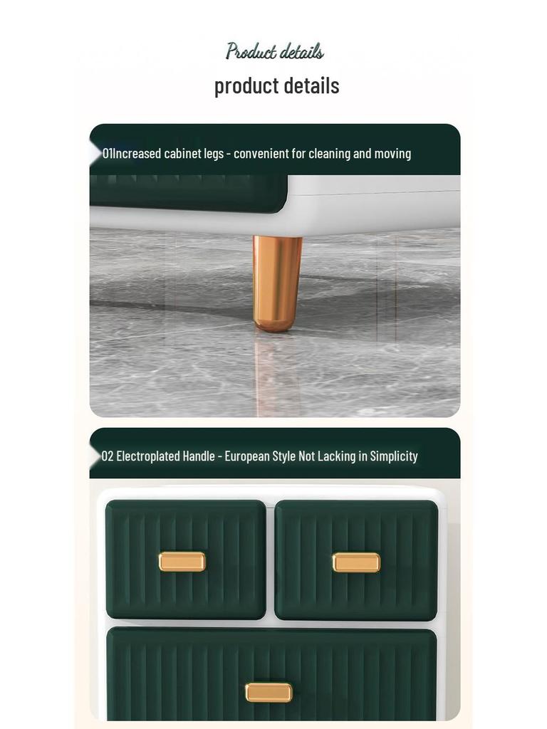 European-Style Plastic Storage Cabinet for Toys and Baby Clothes