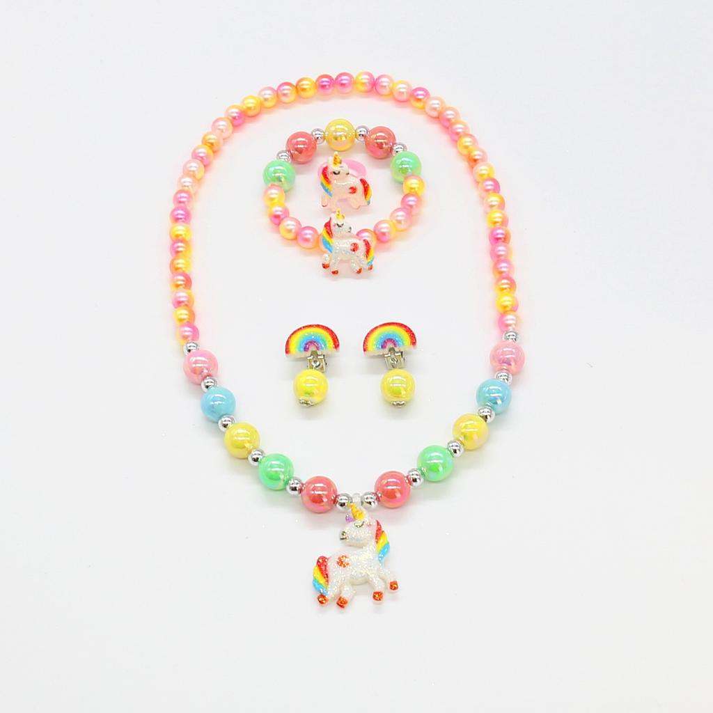 Unicorn princess accessories set, linking crown necklaces, headbands, girls' princess dress accessories, cross-border foreign trade