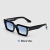 Ruiao  Retro Black Designer Sunglasses Vintage for Women Clear Luxury Square Rectangular Blue Lens Man UV400 High Quality