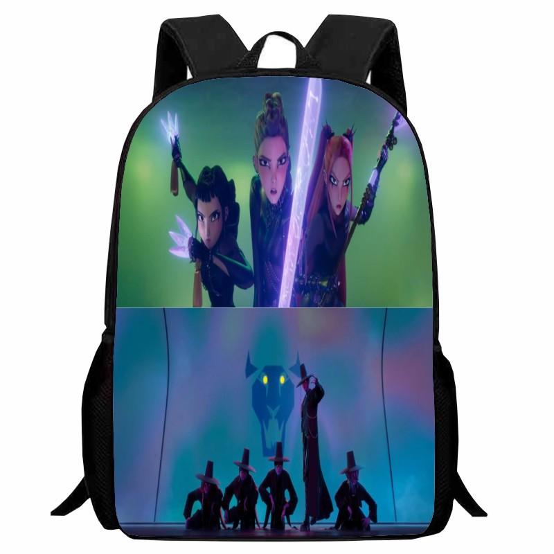 New Printed Witch Hunter K-POP Student Backpack, Elementary School Cartoon Huntrix Kpop Backpack