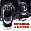5/6 Speed Universal R PU Leather Gearshift Head Gear Knob Set Replacement Manual Car Gear Stick Shift Knob Modified Stick
