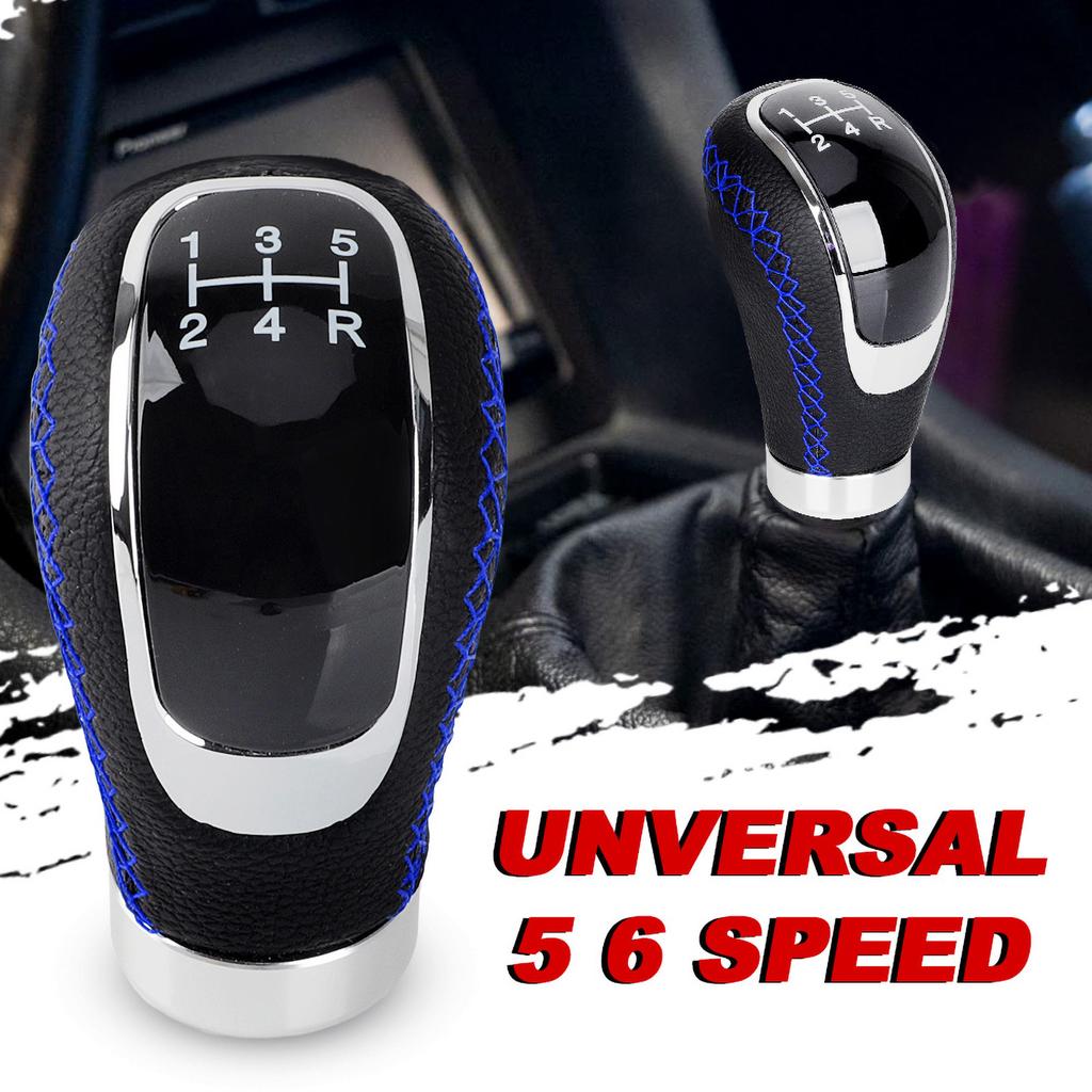 5/6 Speed Universal R PU Leather Gearshift Head Gear Knob Set Replacement Manual Car Gear Stick Shift Knob Modified Stick
