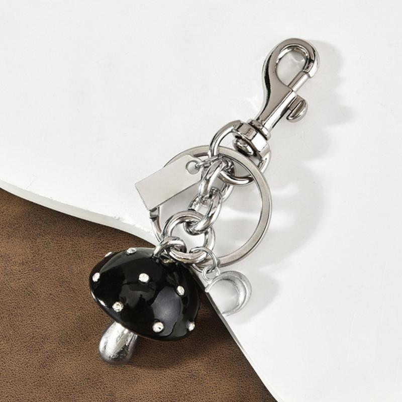 Trend Mushroom Keychain Personality The Moon Pendant Bag Charm Car Key Chain Precious Gift