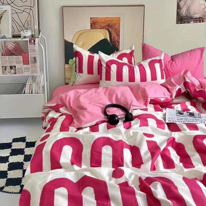 Ins Nordic Černý puntík Ložní souprava Ploché prostěradlo Povlak na přikrývku Twin Full Queen Severské ložní prádlo Chlapecké Dívčí Ložní soupravy