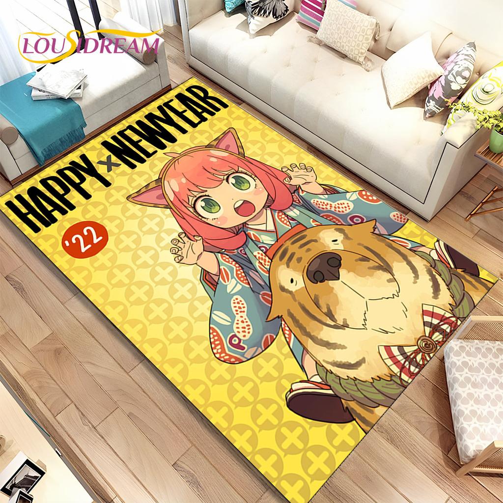 Japan Anime SPY×FAMILY Cartoon  Area Rug Large,Carpet Rug for Living Room Bedroom Sofa Doormat Decoration,kid Non-slip Floor Mat