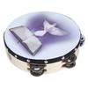 Tambourine Double Row Metal Jingle Handheld Percussion for Church Party20cm