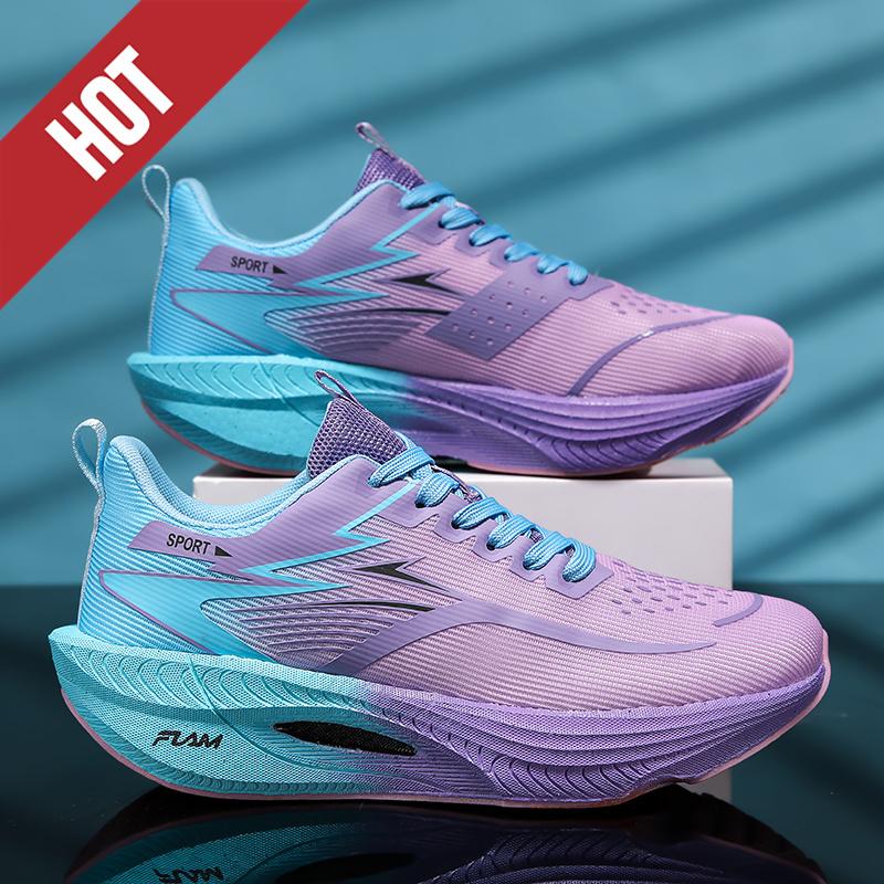 Running Shoes Carbon Board Marathon Men Sports Breathable Lightweight Women's Comfortable Athletic Nonskid Sneakers Casual