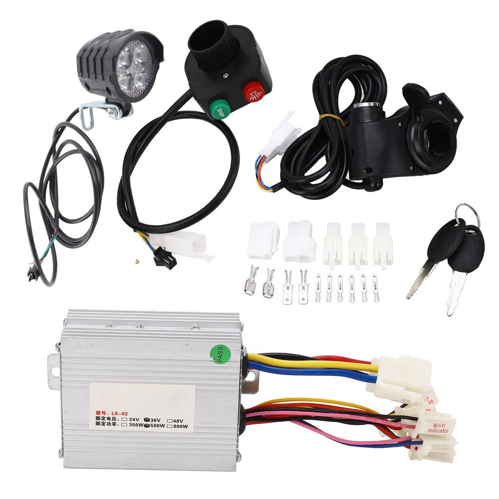 36V 500W Bike Controller Thumb Throttle Set Multi Protection Sensitive Control Brushed Controller with Thumb Throttle