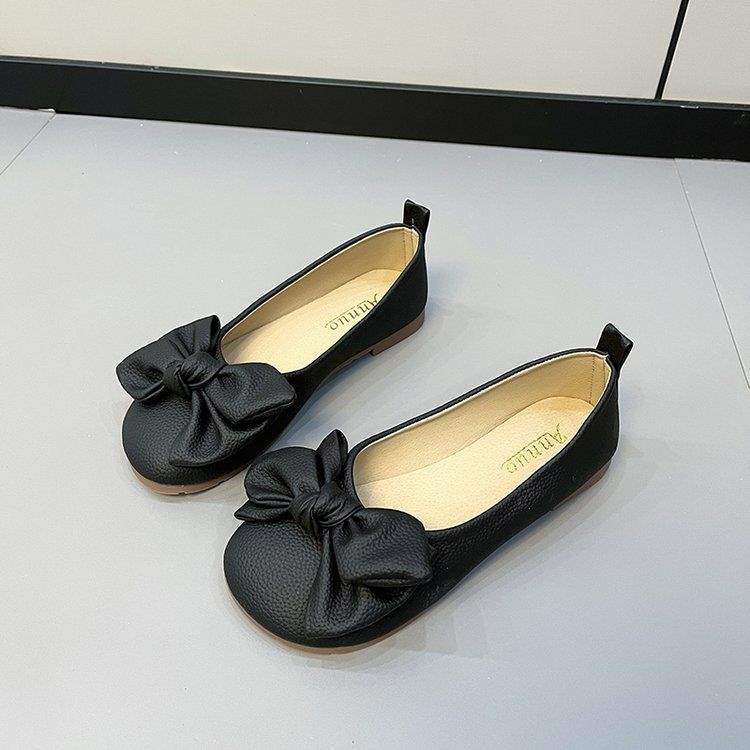 

Black work shoes shallow mouth flat bottom women s shoes new bow beanie shoes soft sole fashion four seasons single shoes mother shoes 43 чёрный