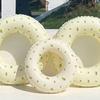 Float with 2 Vinyl Repair Tapes, Single-Seater Float for Kids and Adults, O-Shaped, Strong Buoyancy, Thick, Durable, Leak-Resistant, Stable,