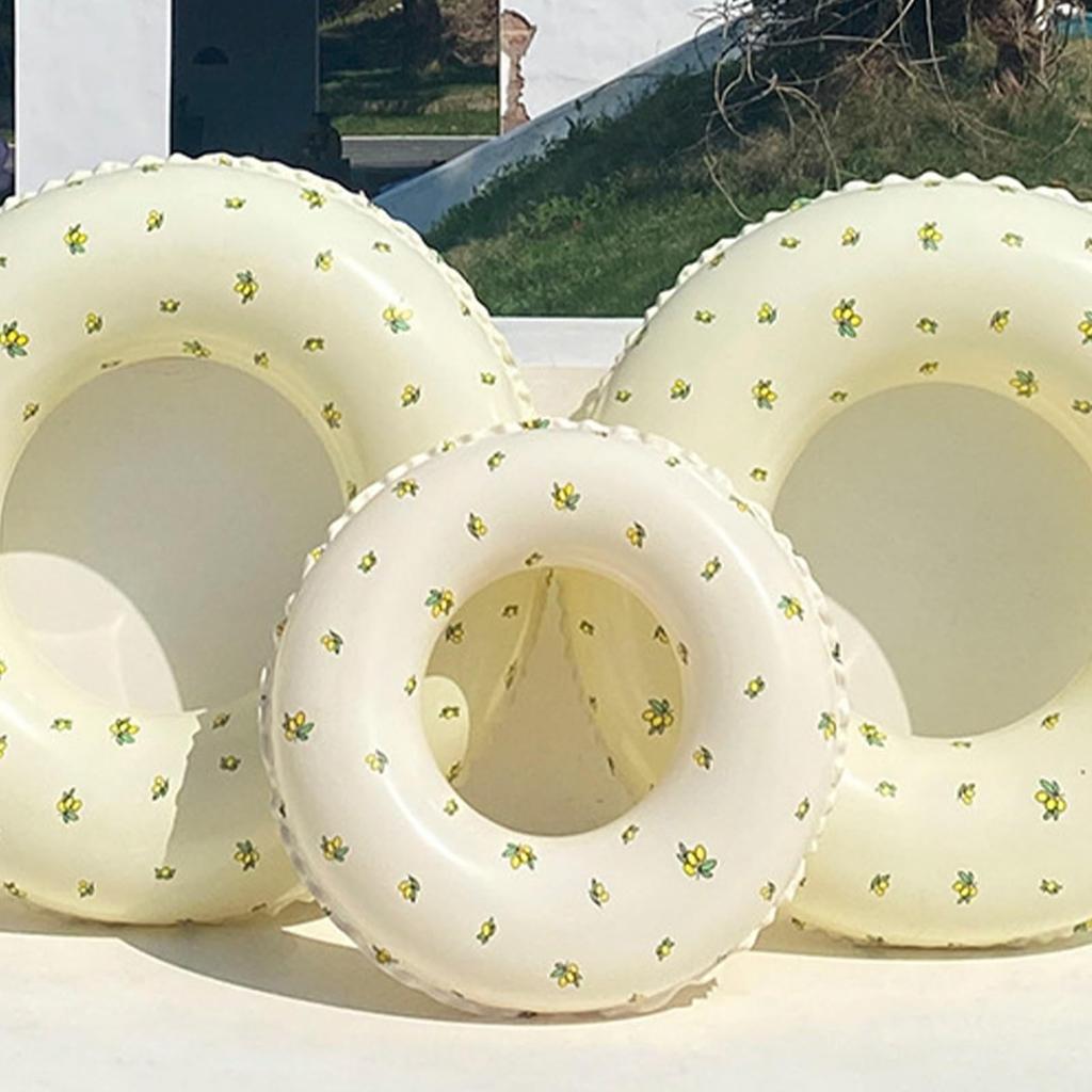 Float with 2 Vinyl Repair Tapes, Single-Seater Float for Kids and Adults, O-Shaped, Strong Buoyancy, Thick, Durable, Leak-Resistant, Stable,