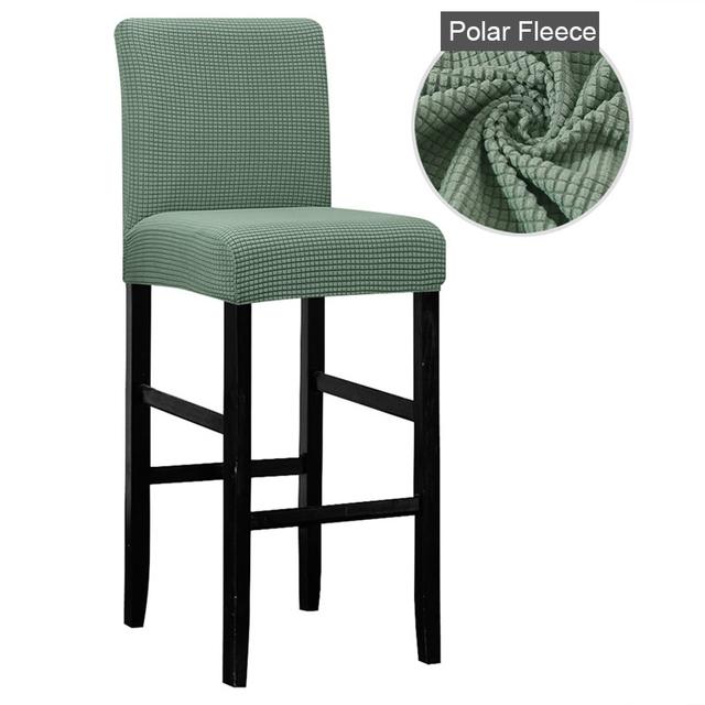 1/2/4/6 Pieces Velvet Fabric Bar Chair Cover Big Elastic High Stool Chair Protector Seat Case for Dining Room