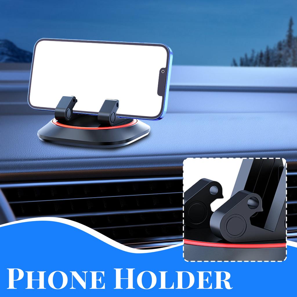 Car Navigation Mobile Phone Holder Black Center Console Cross-border Rotating Car Mobile Phone Holder Bracket