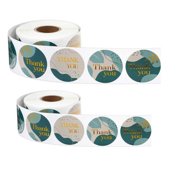 500Pcs/Roll Packaging Stickers Self-adhesive Thankyou Letter Pattern Expressing Gratitude DIY Thank You Label Stickers Gift Wrapping