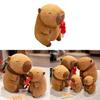 Scarf Wear Capybara Cartoon Plush Dolls Childrens Gifts Toys Home Decoration