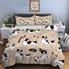 Cartoon Dog Doodle Pattern Pattern Duvet Cover Set Digital Print Colorful Polyester Bedding With Zipper Closur For Kids Gifts