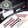 AEU1 Für Auto Logo Sitzspalt-Organizer Anti-Drop-Steckleiste Seitennaht-Füllzubehör Kamiq MK3 Roomster Rapid Kodiaq Karoq