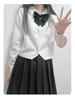 Early Autumn Women's Long-Sleeve White Japanese JK College Style Accordion Pleat Shirt
