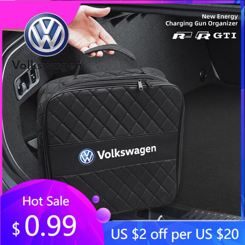 2026 Hot For Volkswagen VW New Energy Car Charging Gun Storage Bag Electric Cable Organizer For VW Golf Passat ID.7 ID.5 ID.4 ID