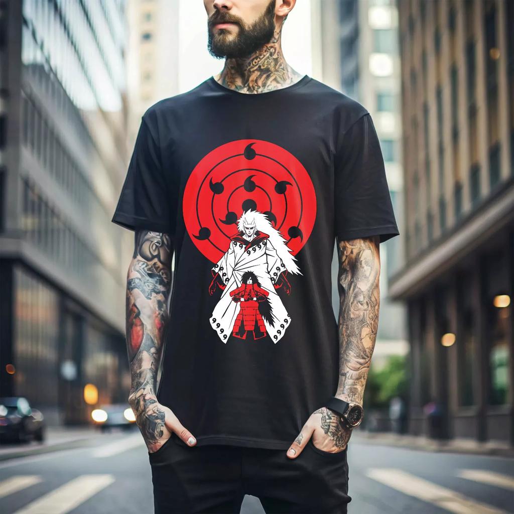 100% Cotton TOPS UNISEX TEES MENS WOMENS Madara Uchiha T-Shirt Naruto Itachi Manga Strip Anime Gift Shirt Soft Tee 416