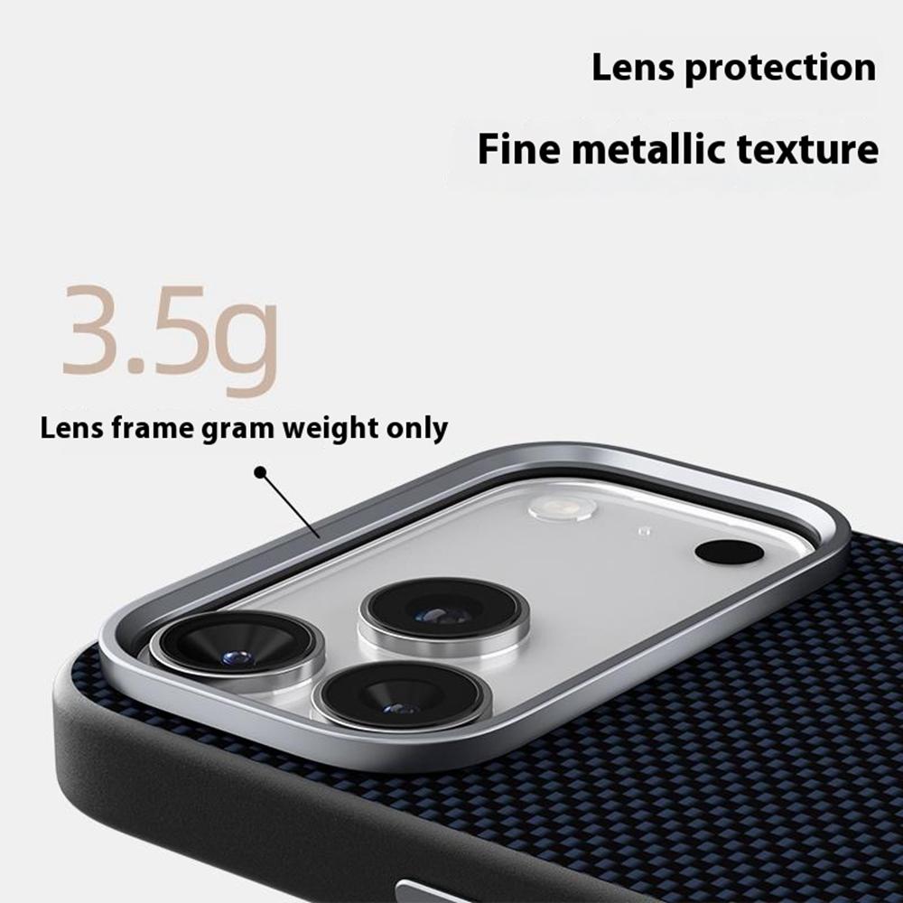 ABEEL For iPhone 17 Pro Max Case Compatible with MagSafe Printed PC TPU Aluminum Alloy Leather Phone Cover