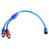 Hochwertiges Auto MP3 Audio Cinch 1 Stecker auf 2 Buchsen Y Splitter Kabel Adapterkabel Konverter Auto Aux Verstärker Auto Lautsprecher Adapter