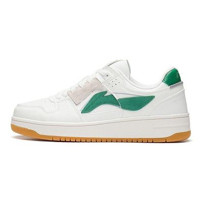 Li Ning Tian Ji Non-Slip Shock Absorbing Durable Low-Top Skate Shoes Men Sneakers White Green AGCS391-1