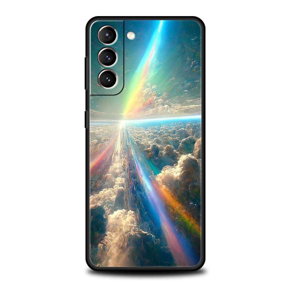 Earth Stars Space Phone Case For Samsung Galaxy S24 S23 S22 S20 Ultra S21 FE 5G S10 S9 Plus S10E S8 Soft Silicone Cover