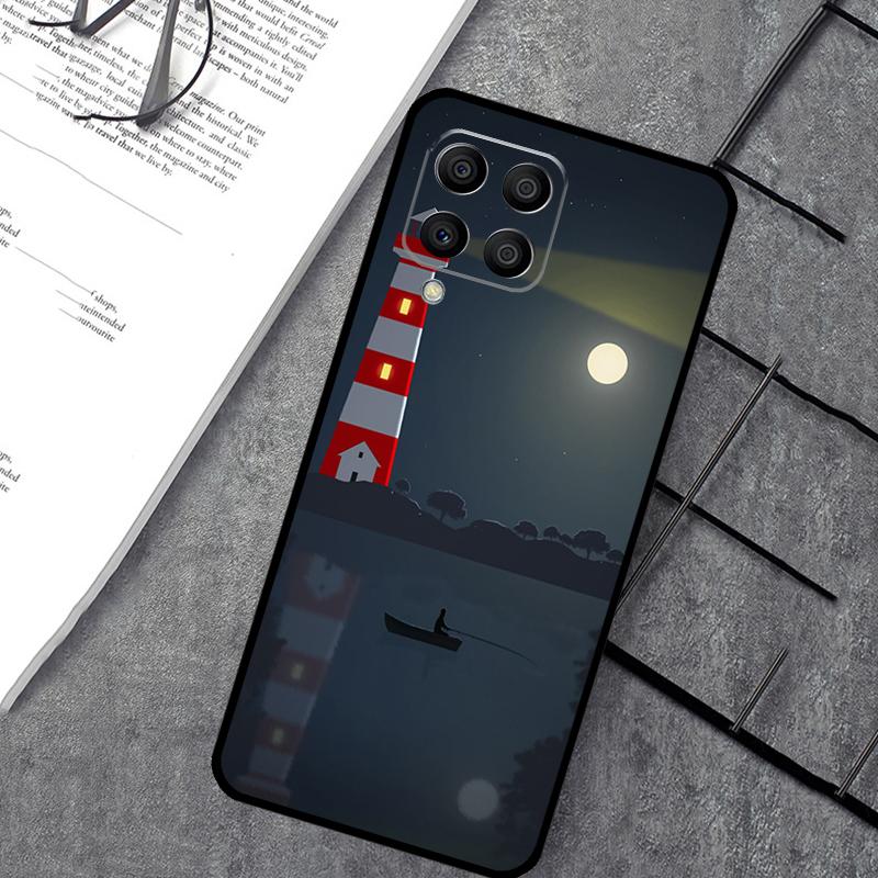 Abstract art highway lighthouse Case For Samsung Galaxy M14 M12 M11 M13 M15 M06 M16 M36 M56 M31 M53 M32 M52 M35 M55 M34 M54