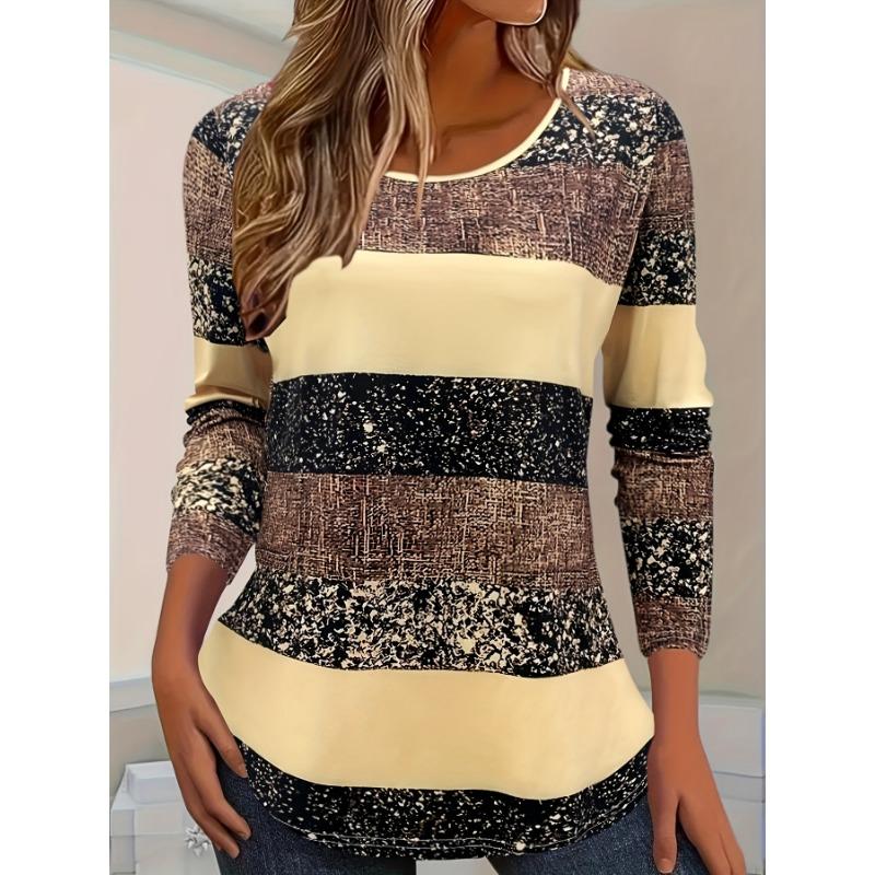 

Женская футболка с 3D-принтом в цветочек, модная, с длинным рукавом, с круглым вырезом, обычного кроя, для праздничных выходных, весны, осени 5XL