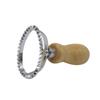 Zinc Alloy Biscuit and Dumpling Edge Embossing Cutter with Wooden Handle