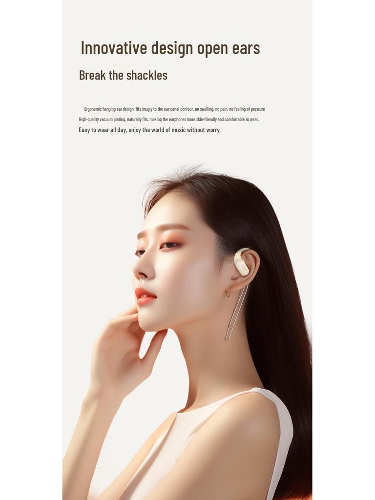 OWS08 Open-Type Air Conduction Clip-On Wireless Bluetooth Earphones