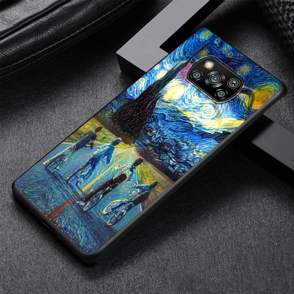Husă Noapte Înstelată Van Gogh pentru Xiaomi Poco X3 NFC X5 F4 F3 M4 Pro X4 GT M5s M5 Pocophone F1 M3 Husă de Telefon Carcasă TPU Neagră