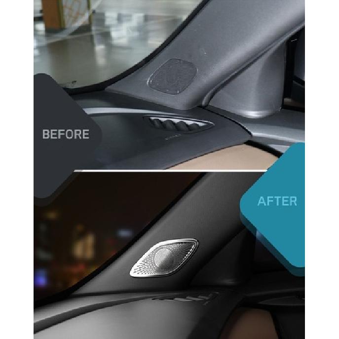 Silver A-Pillar Speaker Decoration Cover Trim For Chevrolet Trailblazer -23