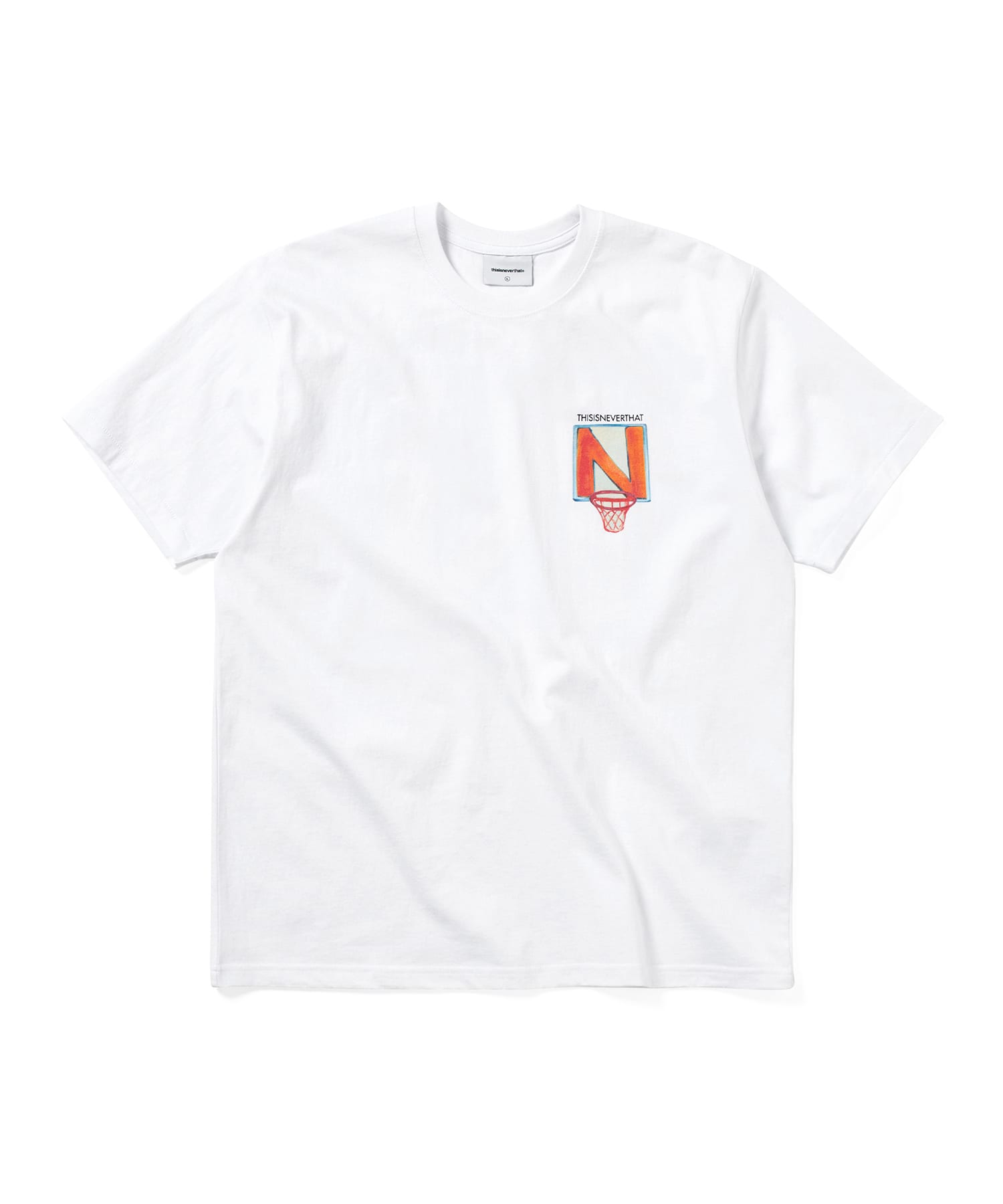 This Is Never That N Basketball Hoop Tee White S