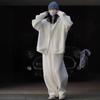 Autumn and Winter Casual Sports Suit Women's Cotton Hooded Sweater Jacket Fashion Wide-leg Trousers Two-piece Sweatpants