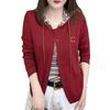 Autumn 2025 Stylish Striped Slimming Hoodie for Mother