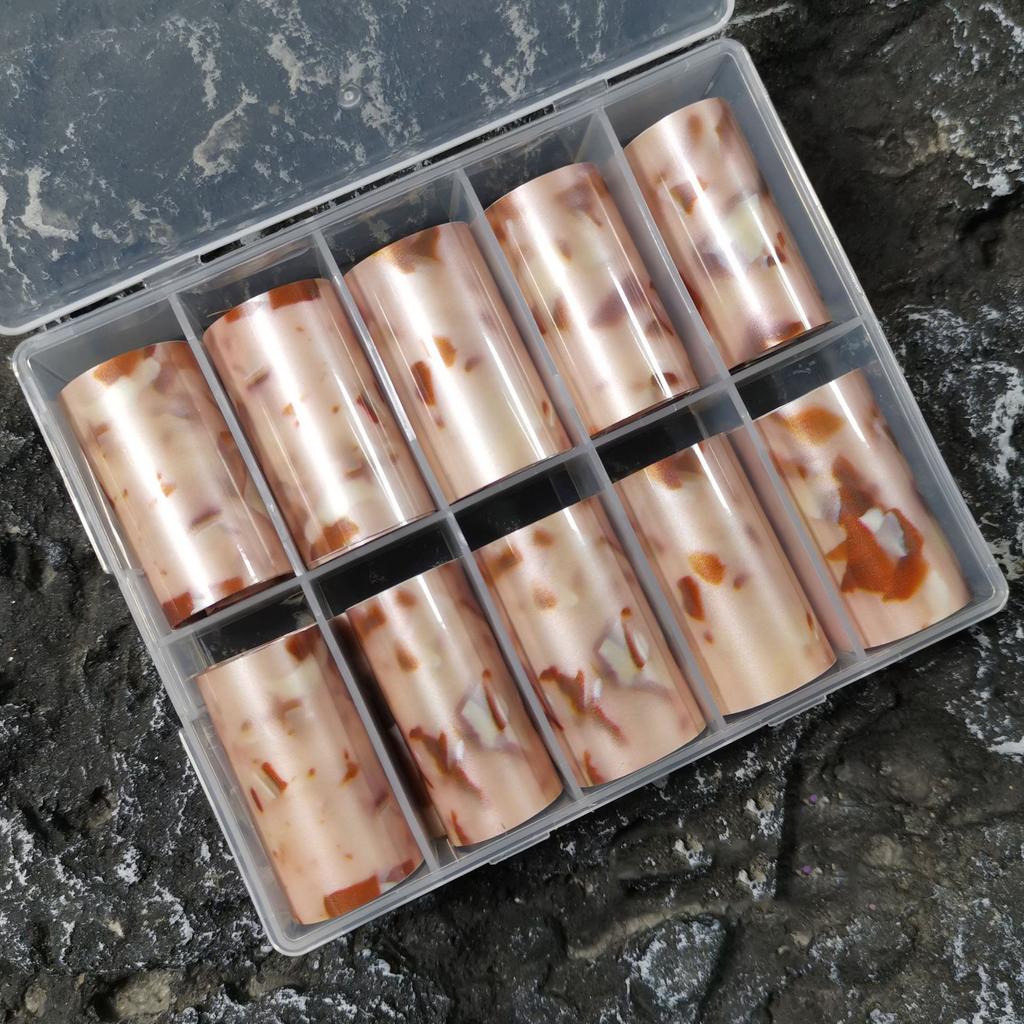 Winter Starry Sky Autumn Leopard Stickers Nail Foil Tortoiseshell Amber