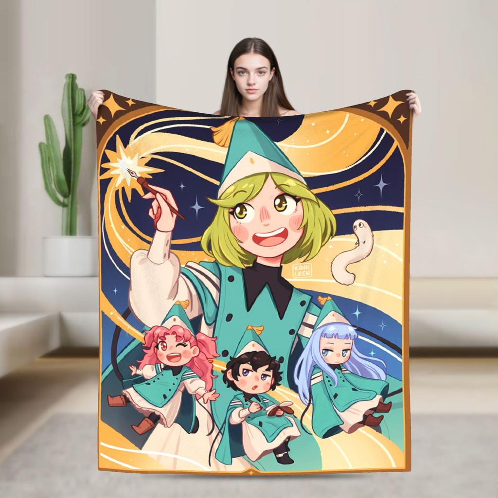 Witch hat atelier Super Soft Blanket Travel Plush Bedding Throws Fashion Couch Chair Flannel Bedspread Sofa Bed Cover