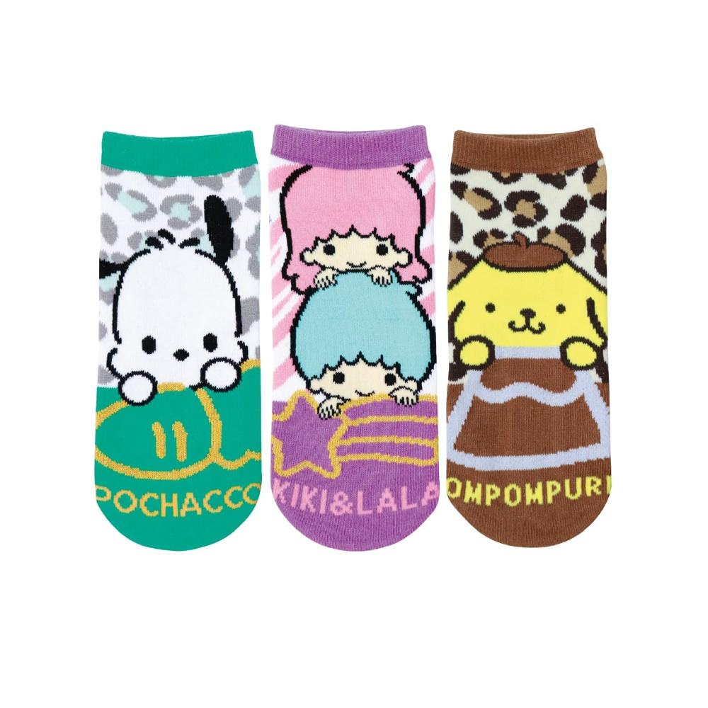 3 Pair Socks Set Sanrio Characters Animal Little Twin Stars/Pom Pom Purin/Pochacco