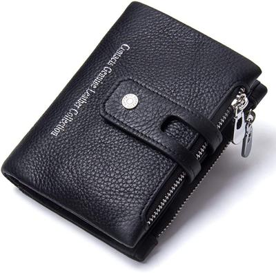 Erkekler İçin Keçeli Deri Cüzdan ve Gerçek Para Cebi 2 Adet 18 Geniş Yuvarlak İş Hediyesi Kadınlar İçin Üretilmiştir, İki Katlı, Deri, Cüzdan, Cepler, Kartlar, Kapasite,