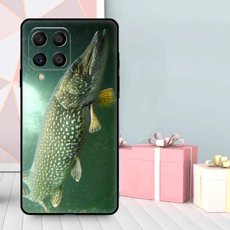 Pike Fish Fishing Bait Case For Samsung Galaxy M16 M31 M21 M13 M33 M53 M15 M35 M55 M36 M56 M12 M32 M52 M14 M34 M54