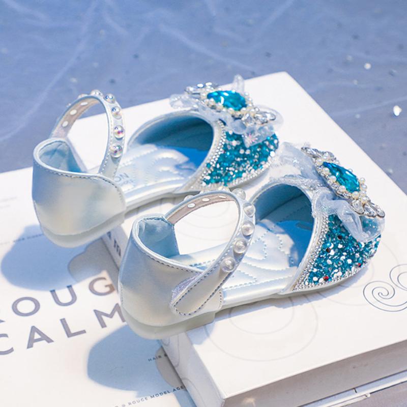 Sandale de Fete Modă de Vară Pantofi de Prințesă cu Diamante Pantofi de Cristal pentru Copii Bebeluși Copii Eleganța Fetelor