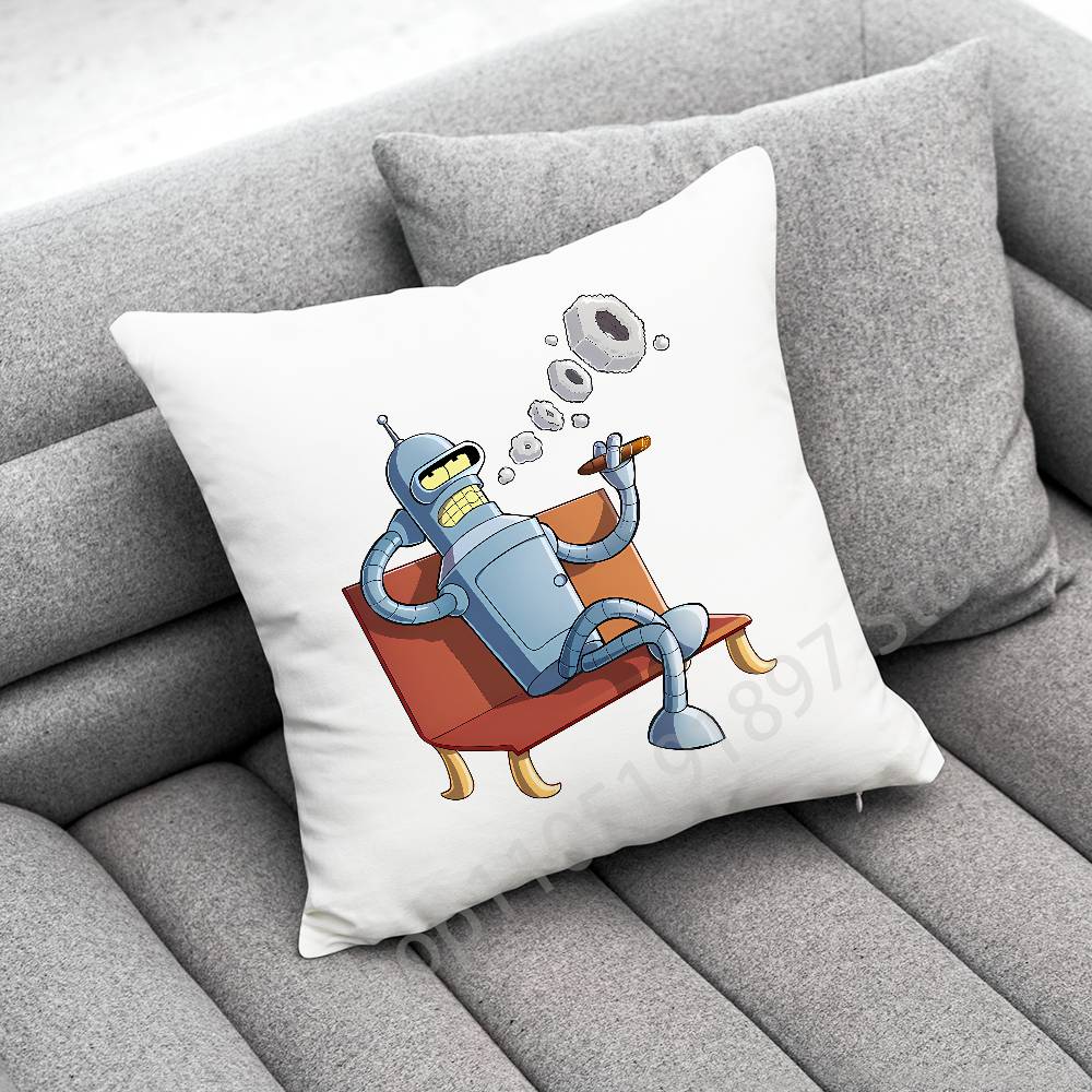 F-Futurama B-Bender Throw Pillow Case For 45*45cm 40cm 55cm 50cm 30cm Square Car Pillowcase Shell