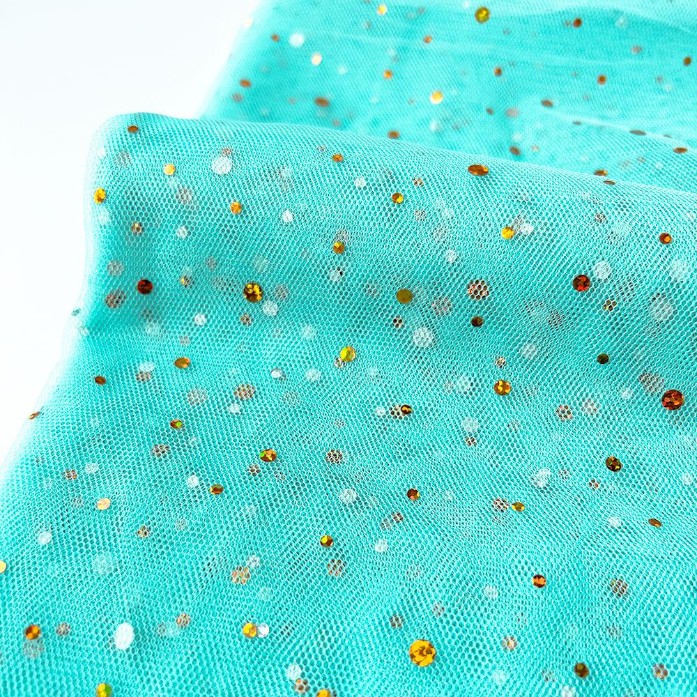 145x100cm Glitter Tulle Fabric Gold Sequin Mesh Sparkly Net for DIY Sewing Women Wedding Dress Christmas Decor Costume Materials