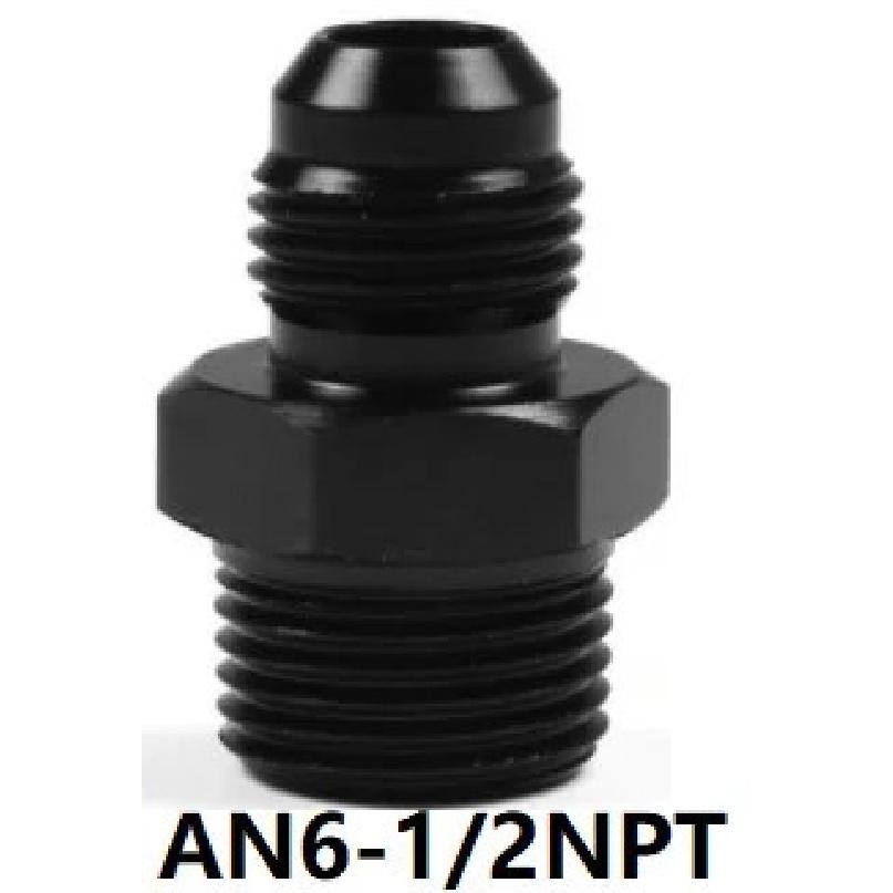 AN6 AN8 AN10 M14 M16 M18 1/2 1/4 3/8 NPT Düz Erkek Flare Birleştirme Yakıt Yağı Hava Hortumu Bağlantı Adaptörü