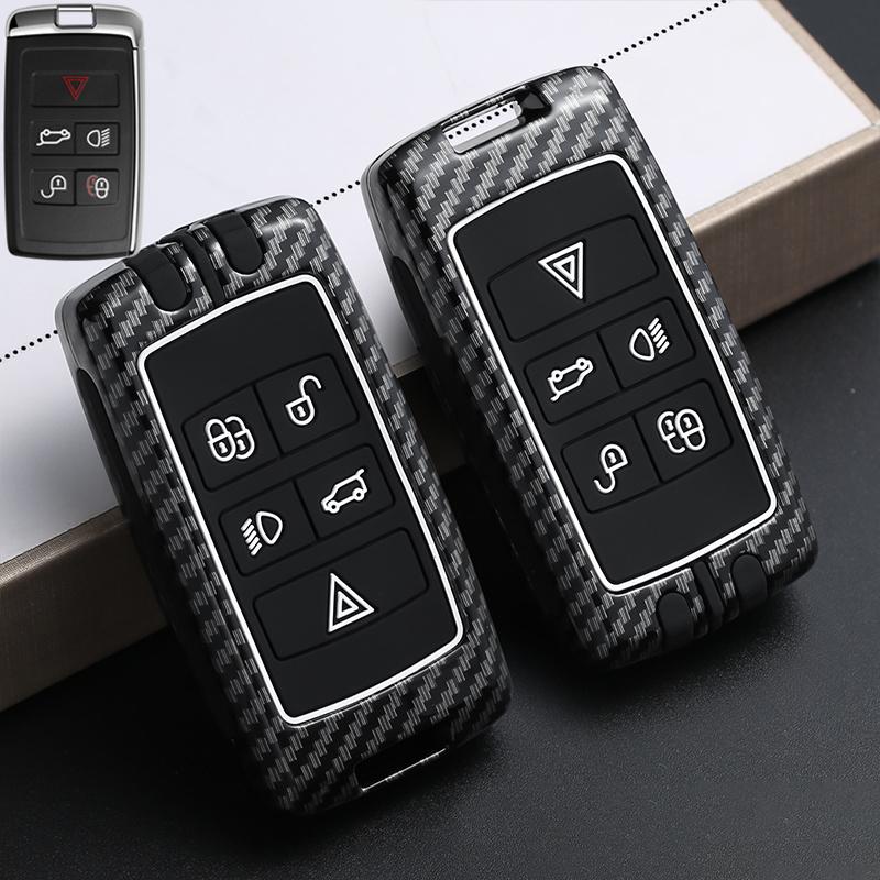 Metal Car Key Case Remote Cover Shell Holder Keyring Fob for Land Rover Range Rover Sport Evoque Freelander Velar Discovery LR5