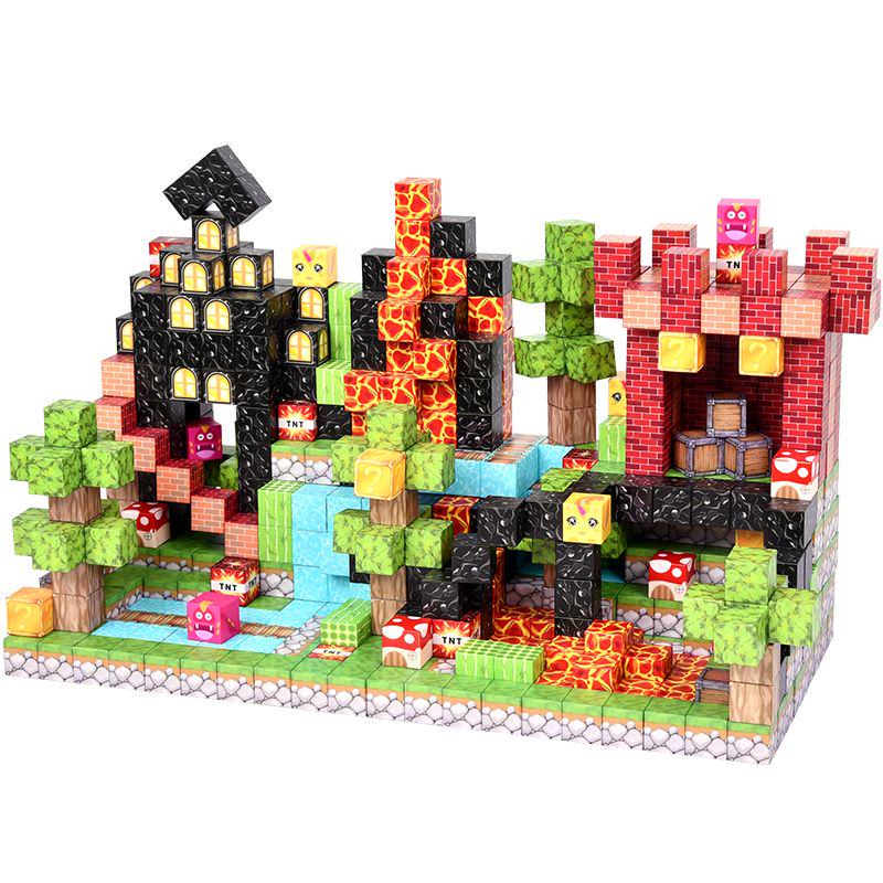 Custom 100PCS 2025 Magnetic Building Blocks. Vibrant colors, free building, enhances STEM & play skills. Perfect holiday gift.